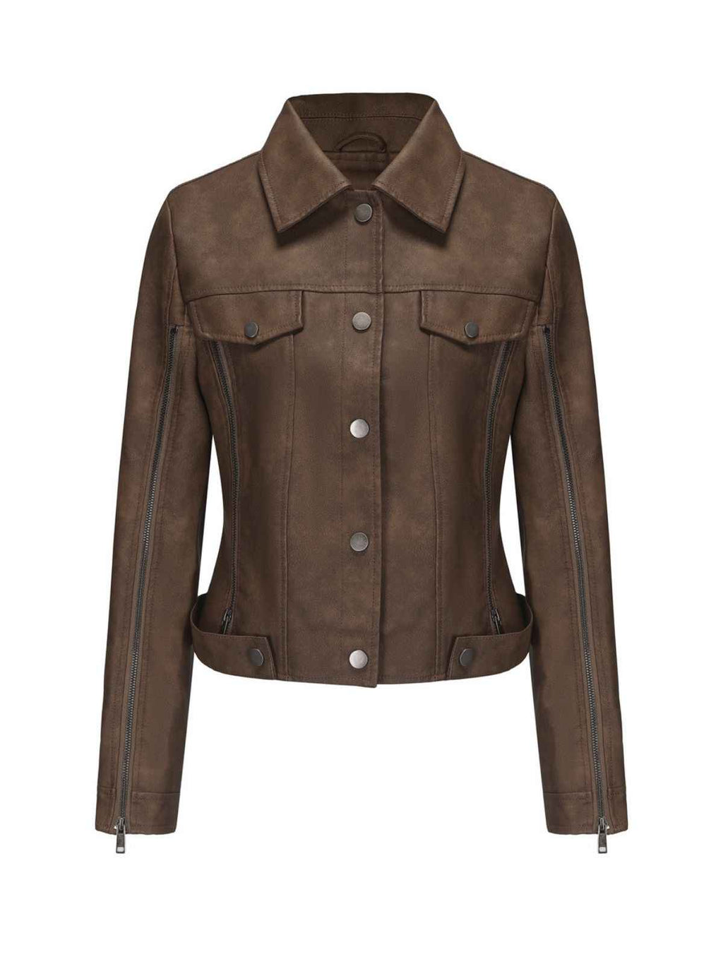 1960s Leder Multi-Zip Moto Jacke