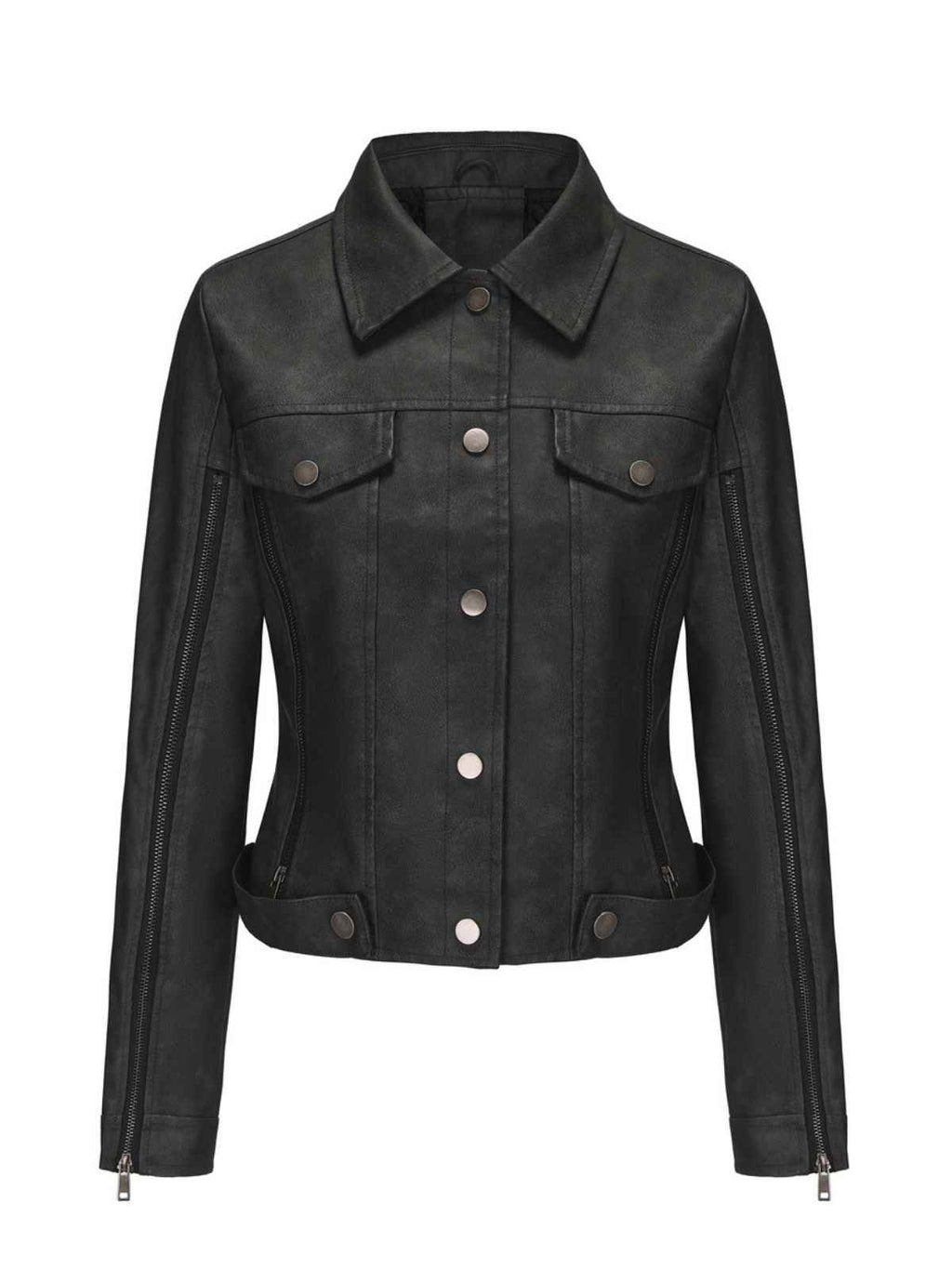 1960s Leder Multi-Zip Moto Jacke