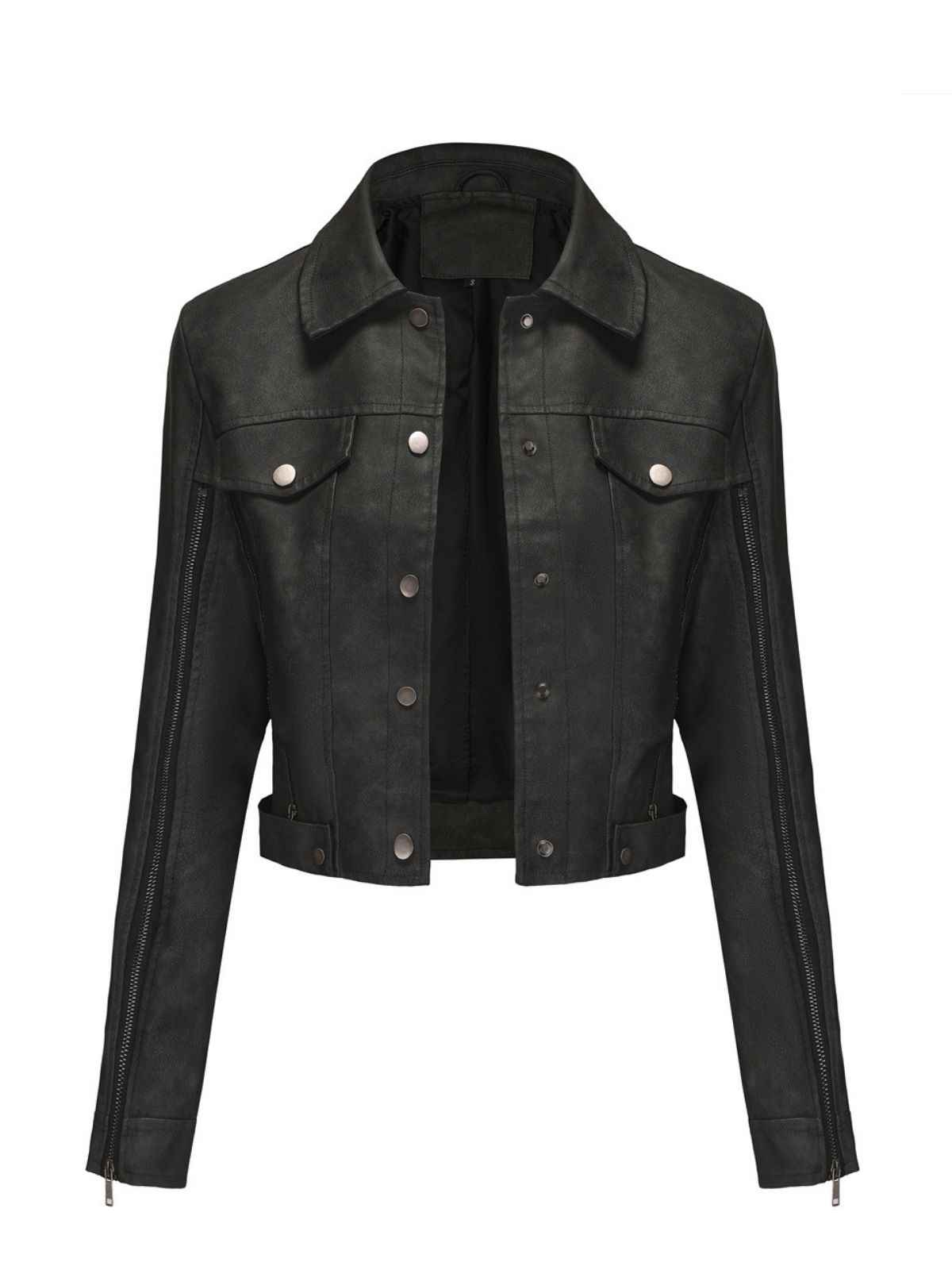 1960s Leder Multi-Zip Moto Jacke