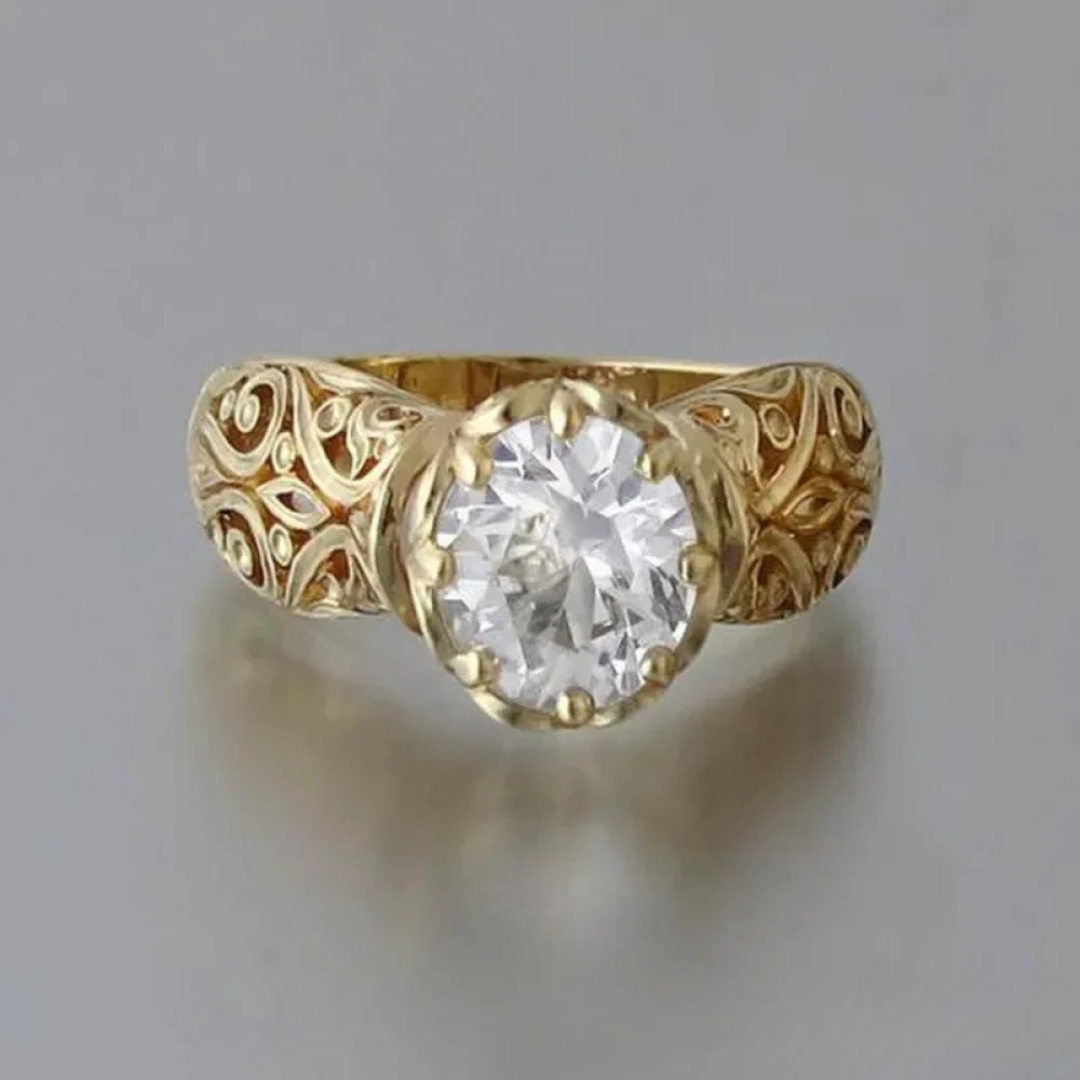 Eleganter weißer Zirkonring