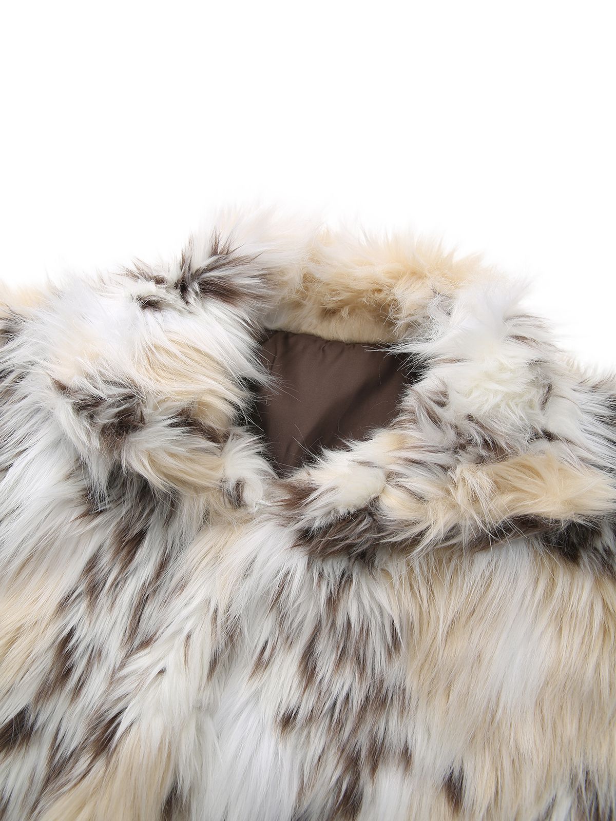 Weiß 1980er Leopard Drucken Kunst Pelz Jacke