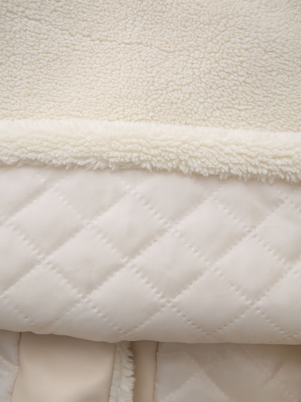 Weiß 1980er Kunst Pelz Kragen Lang Mantel