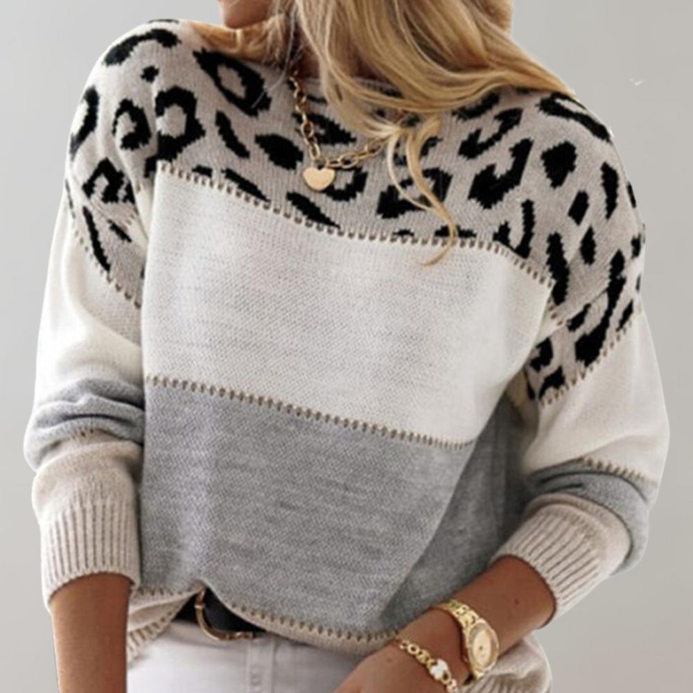 Louise™ | Pullover Eleganz Leopard
