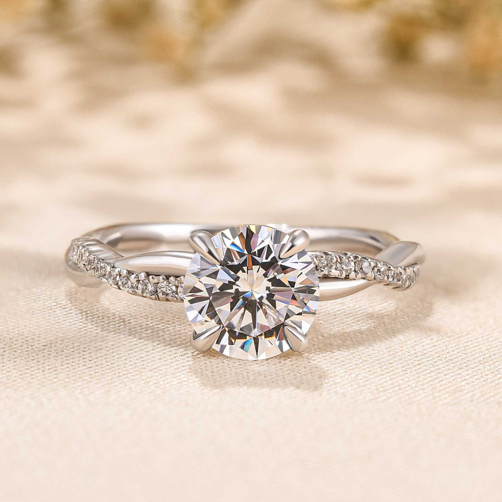 Eleganter Ring aus Weißgold Le Jane