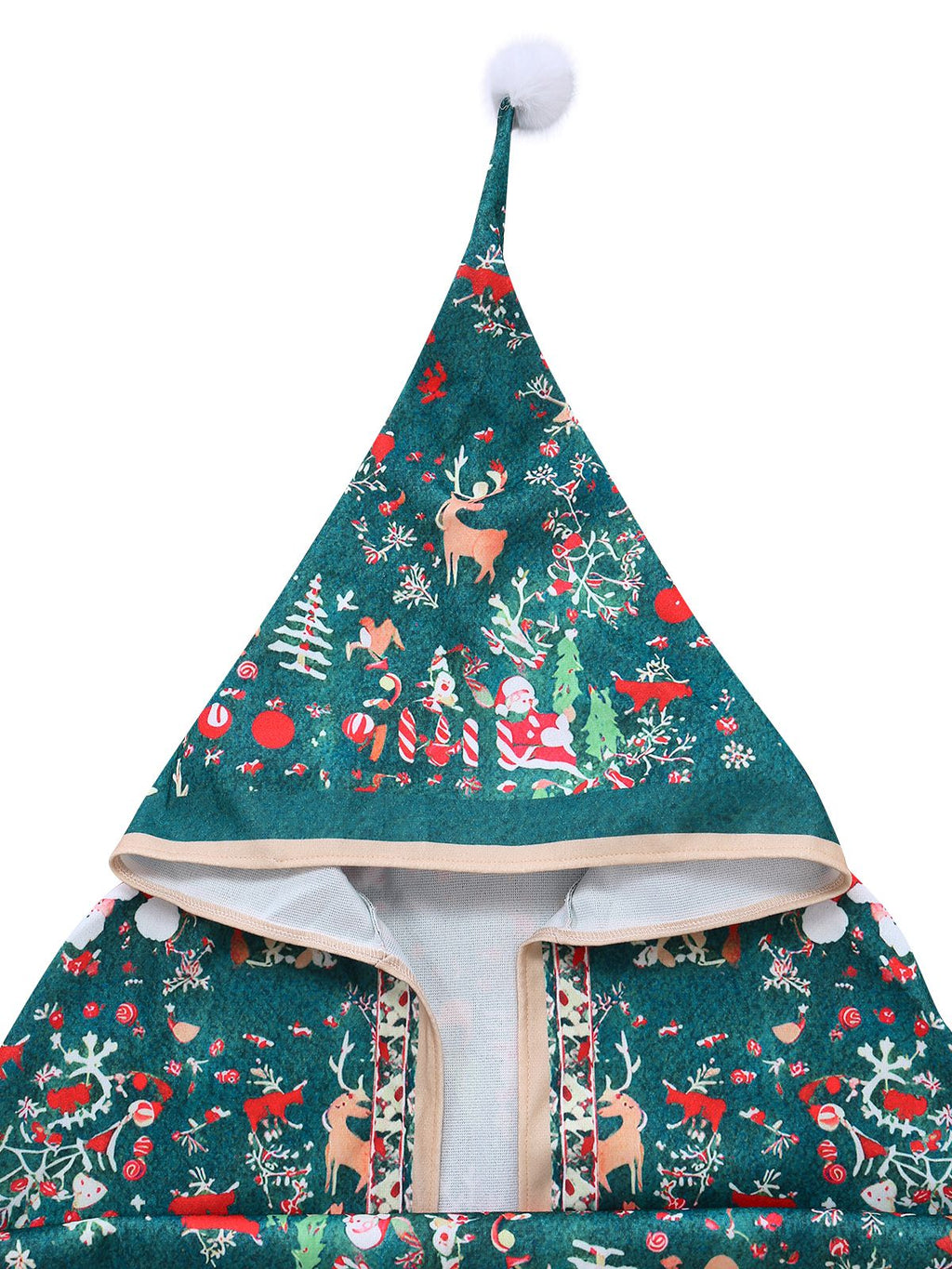 1950er Weihnachten Hooded Cape Mantel