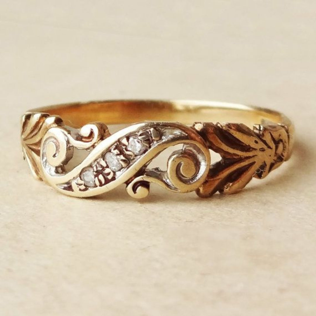 Golden Ivy Zirkonia Ring