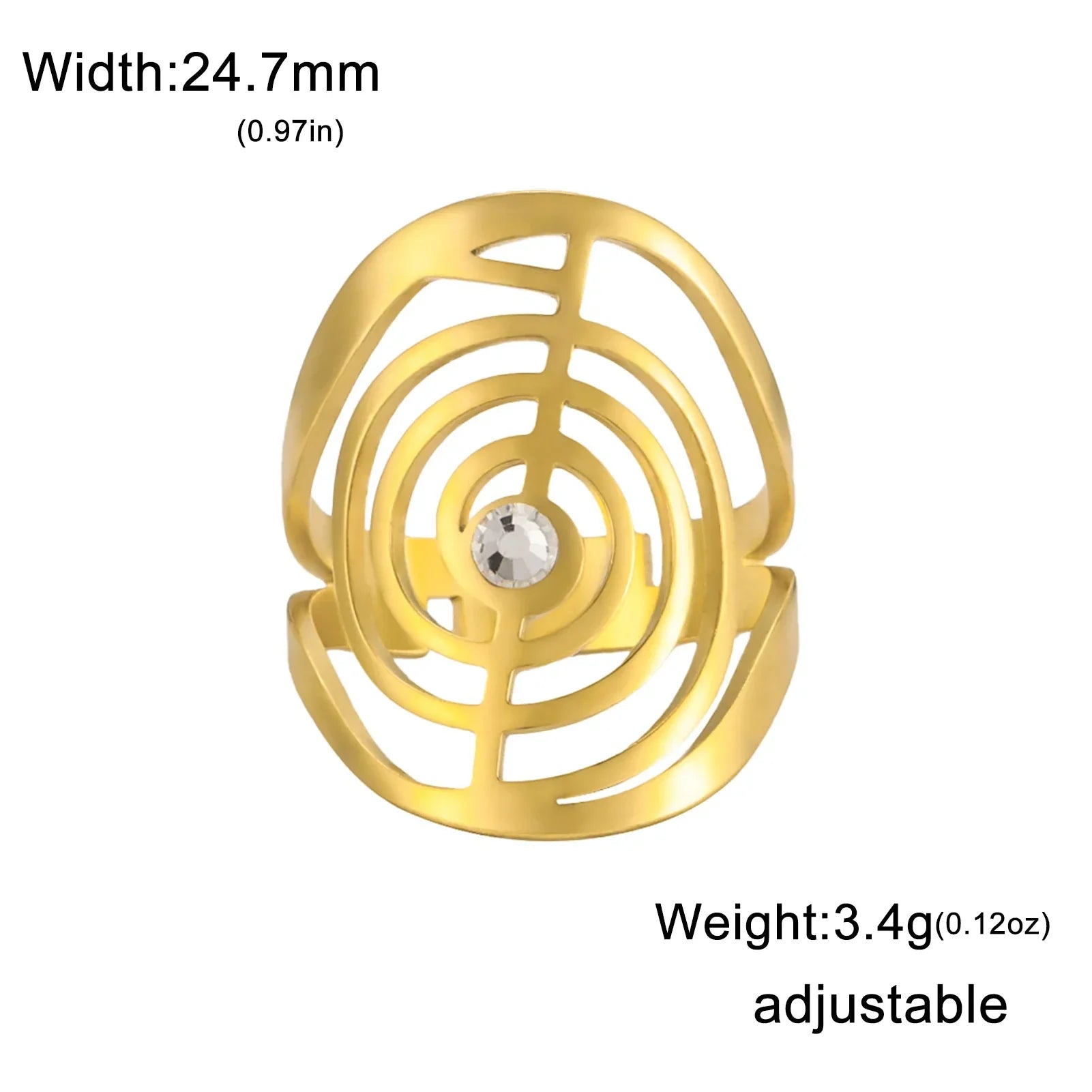 Twisted Gemstone Ring