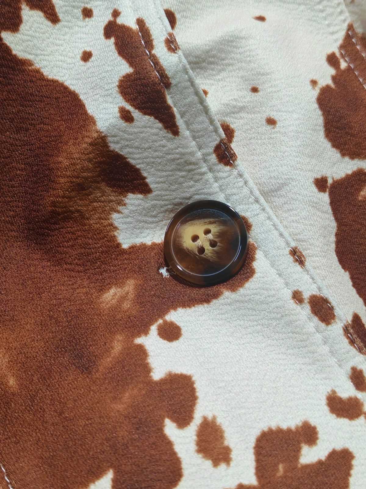 Braun 1970er Western Cowgirl Geknöpft Jacke