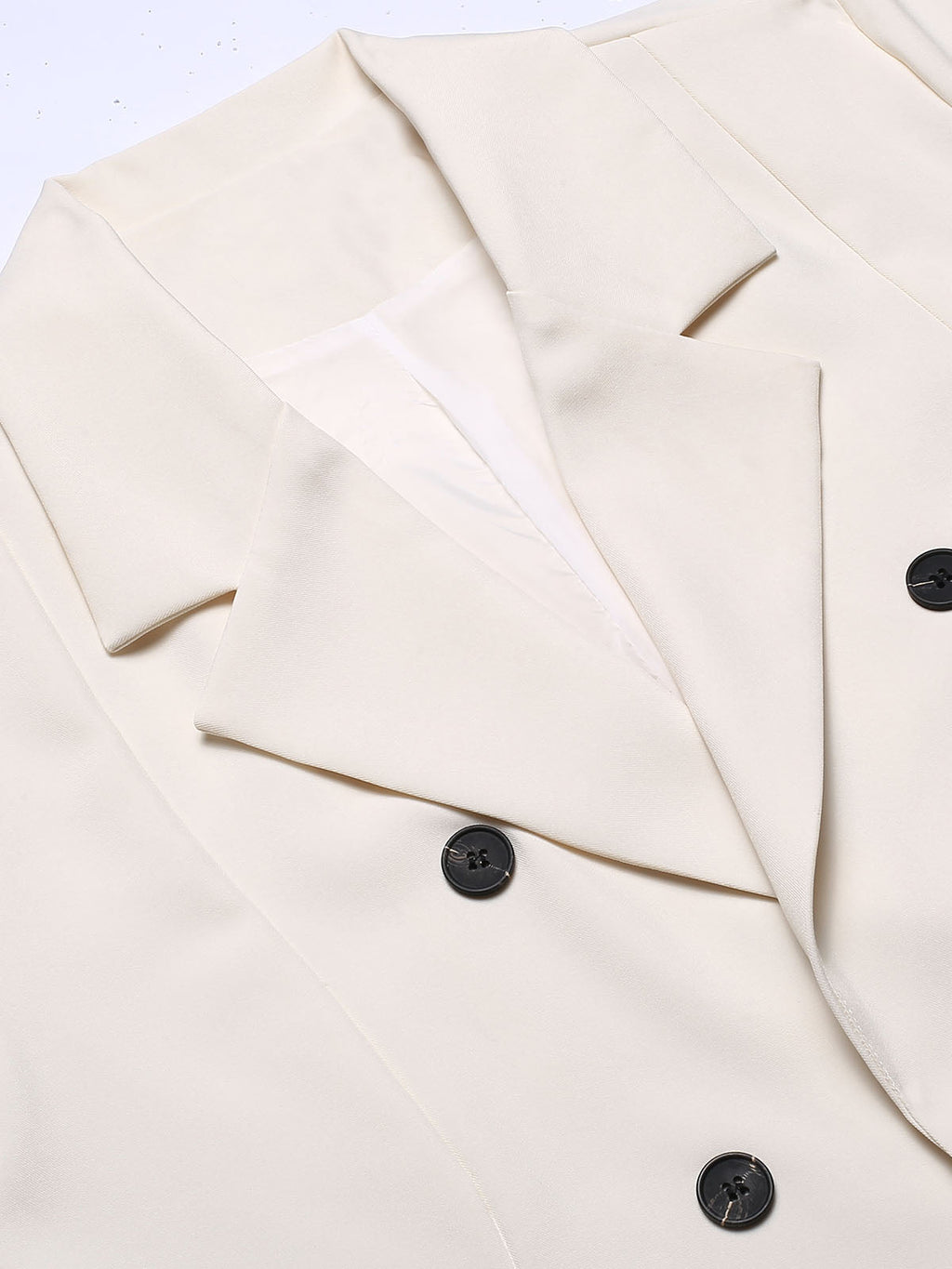 Weiß 1940er Knöpfen Solide Vintage Blazer