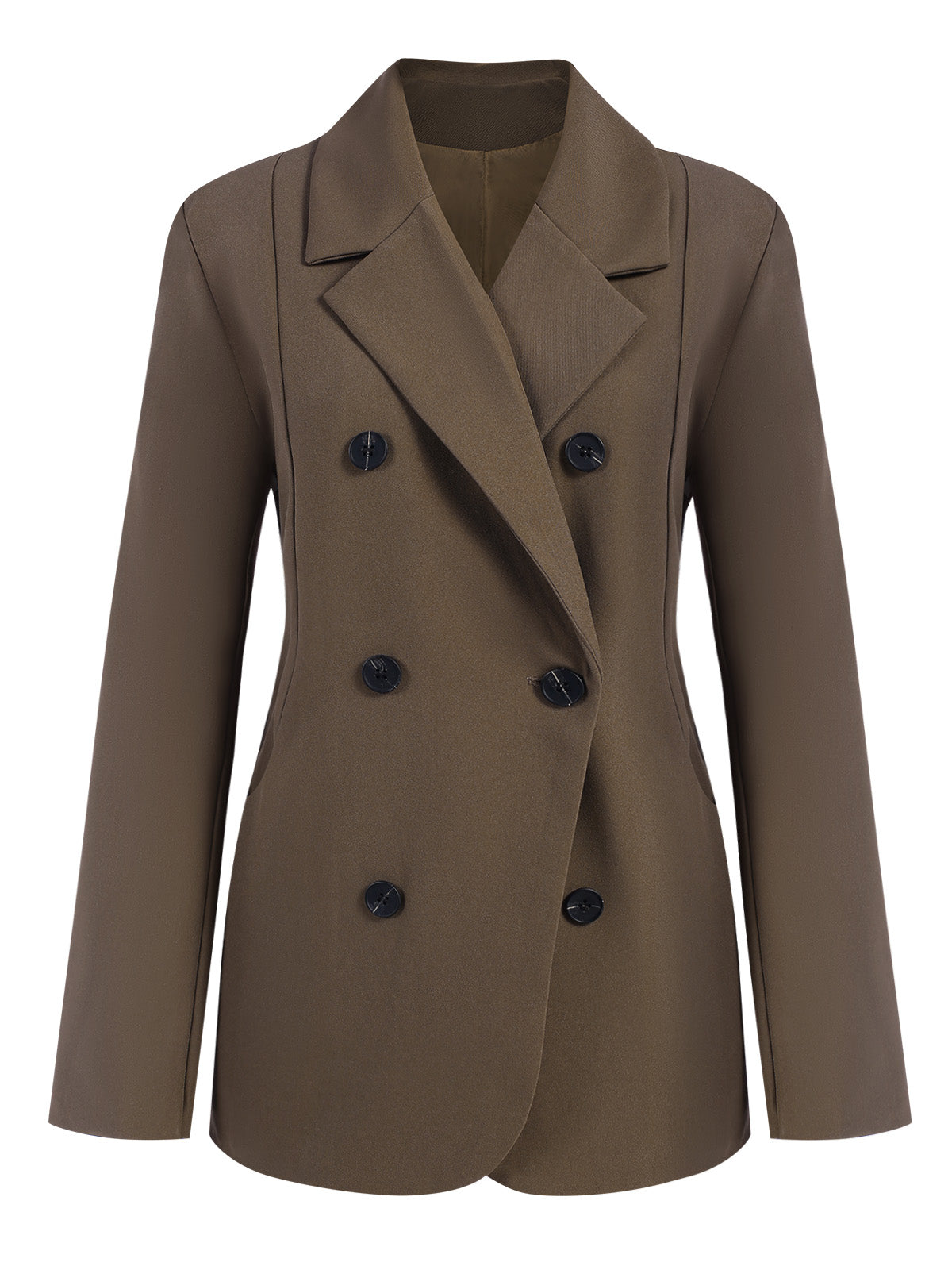 Kaffee 1940er Knöpfen Solide Vintage Blazer