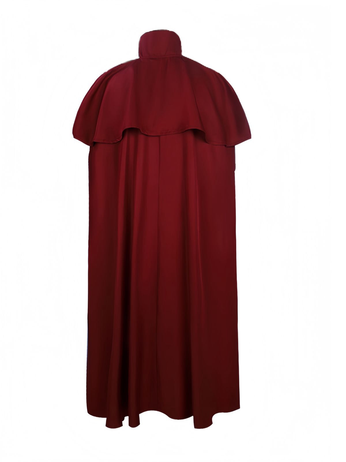 Schwarz 1930er Solide Halloween Gothic Mittelalterlich Tod Mantel