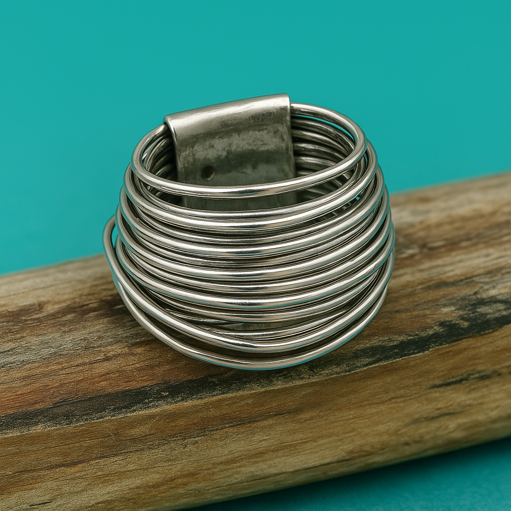 Retro Schicht Silberring